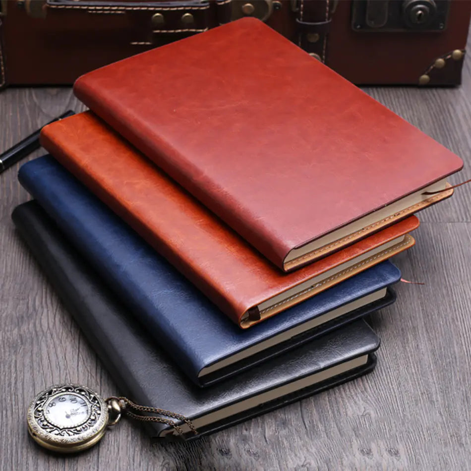 Custom A5 Vintage PU Leather Business Notebook